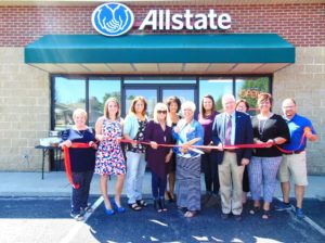 Mary Huntington, Huntington All State Insurance ribbon cutting photo