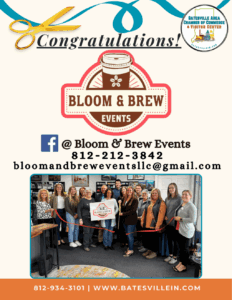 Bloom & Brew Events ribbon cutting photo