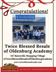 Twice Blessed Resale of Oldenburg Academy ribbon cutting photo