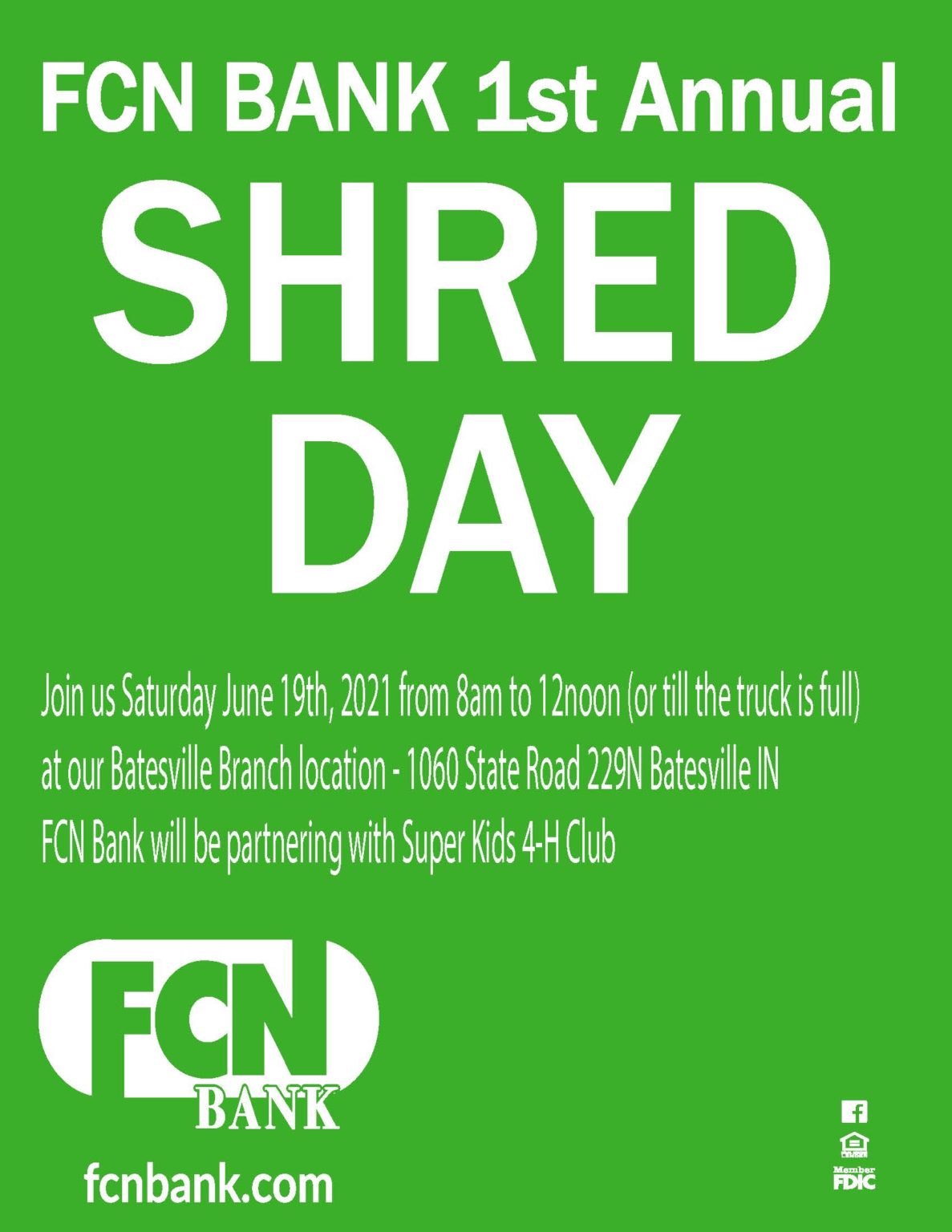 FCN Bank 1st Annual SHRED DAY Batesville Area Chamber of Commerce