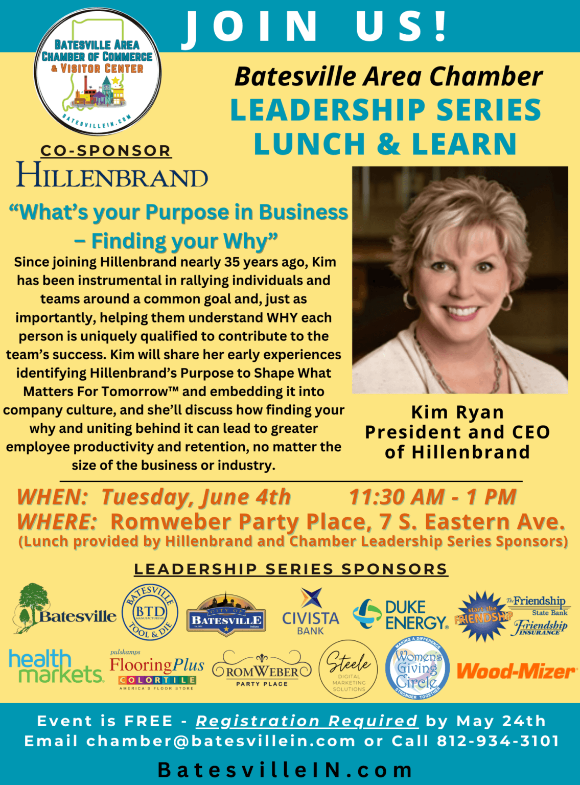 Batesville Area Chamber Leadership Series Lunch & Learn – Kim Ryan ...