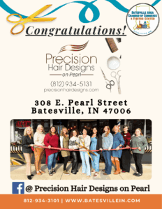 Precision Hair Designs on Pearl ribbon cutting photo