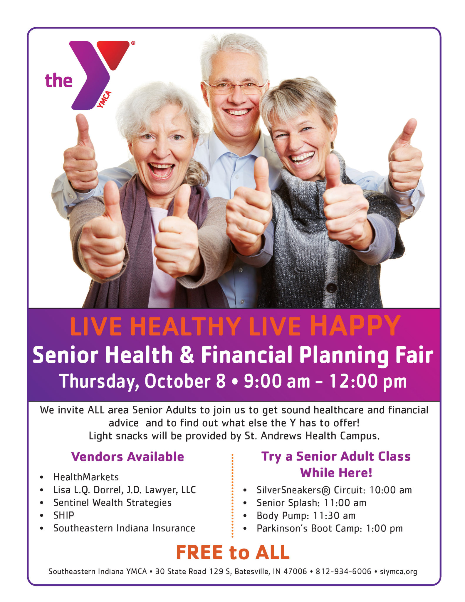 Southeastern Indiana YMCA Senior Health & Financial Planning Fair