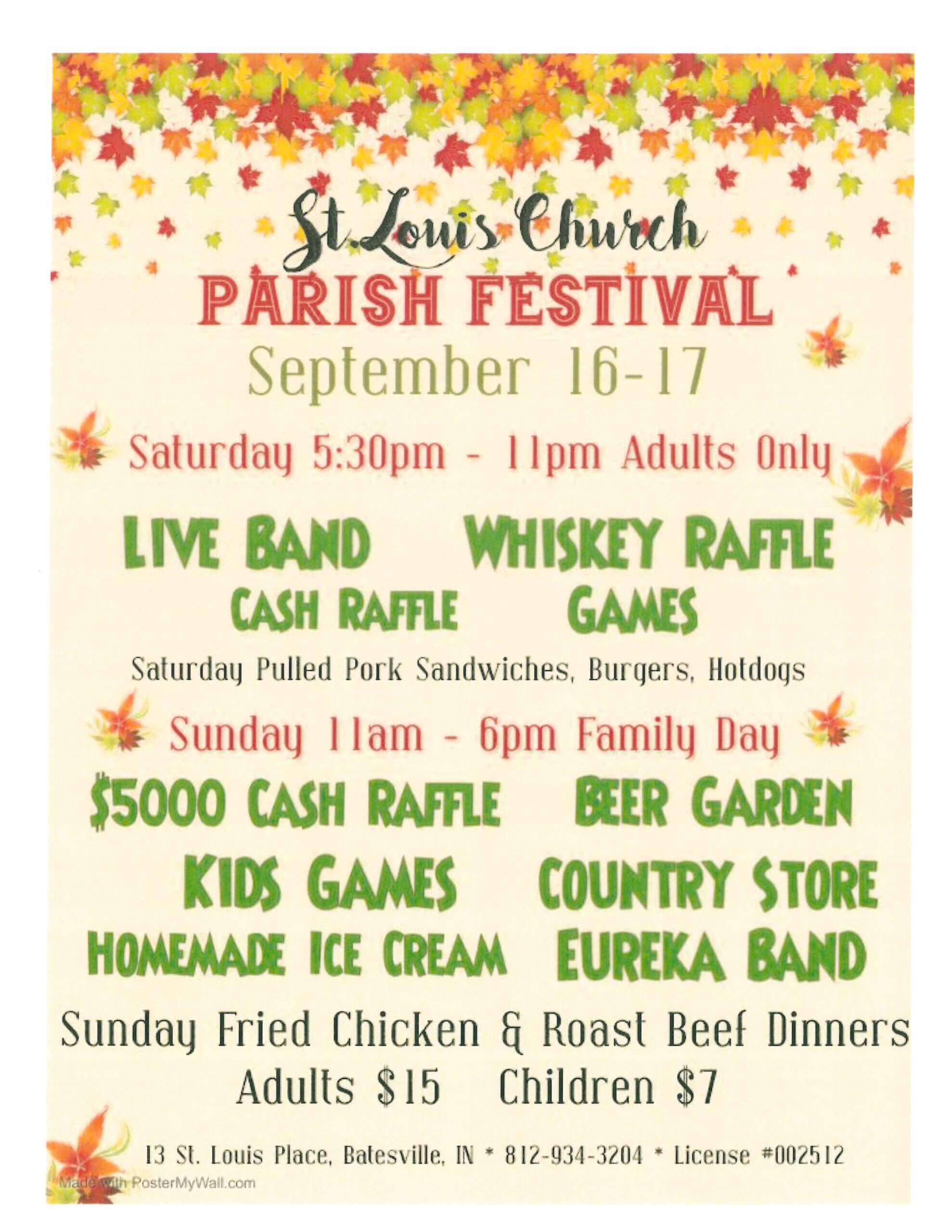 St. Louis Church Parish Festival Weekend Batesville Area Chamber of